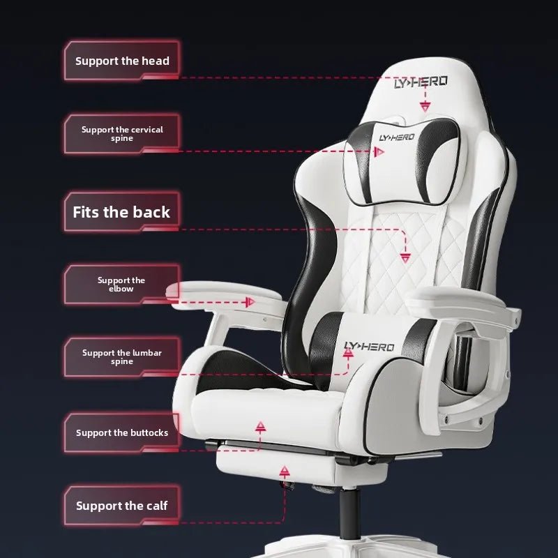 Solid Gaming Chair Home Bedroom Dormitory College Student Ergonomic Computer Chair - Velvet Haven