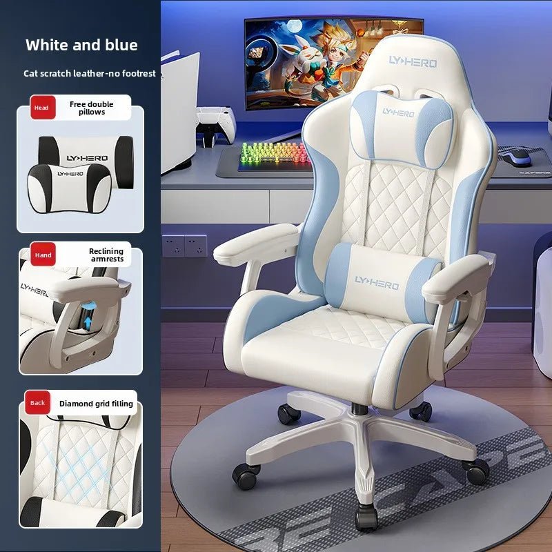 Solid Gaming Chair Home Bedroom Dormitory College Student Ergonomic Computer Chair - Velvet Haven