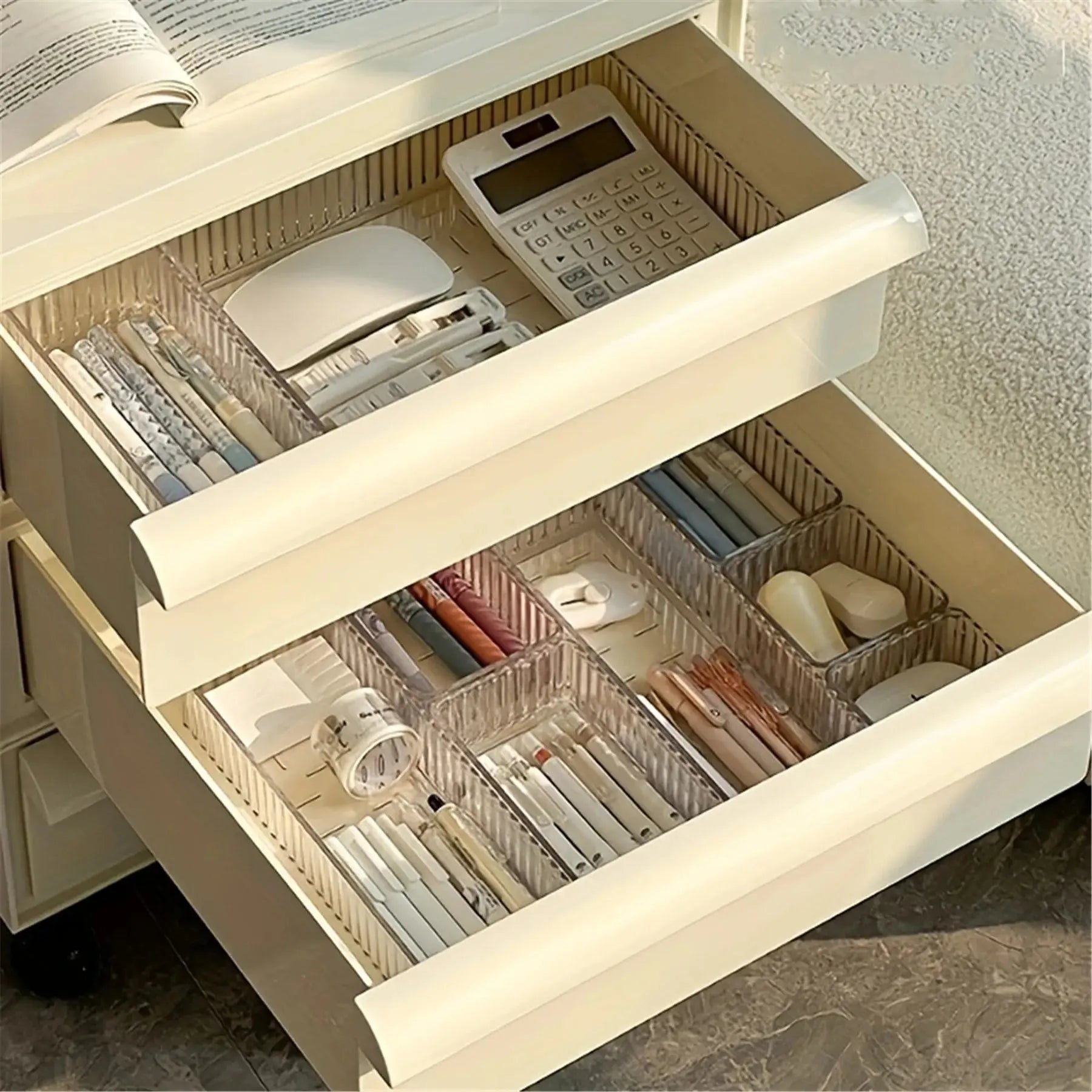 Stackable Acrylic Drawer Organizer - Adjustable Divider Trays for Cosmetics, Modular Makeup Storage Box - Velvet Haven