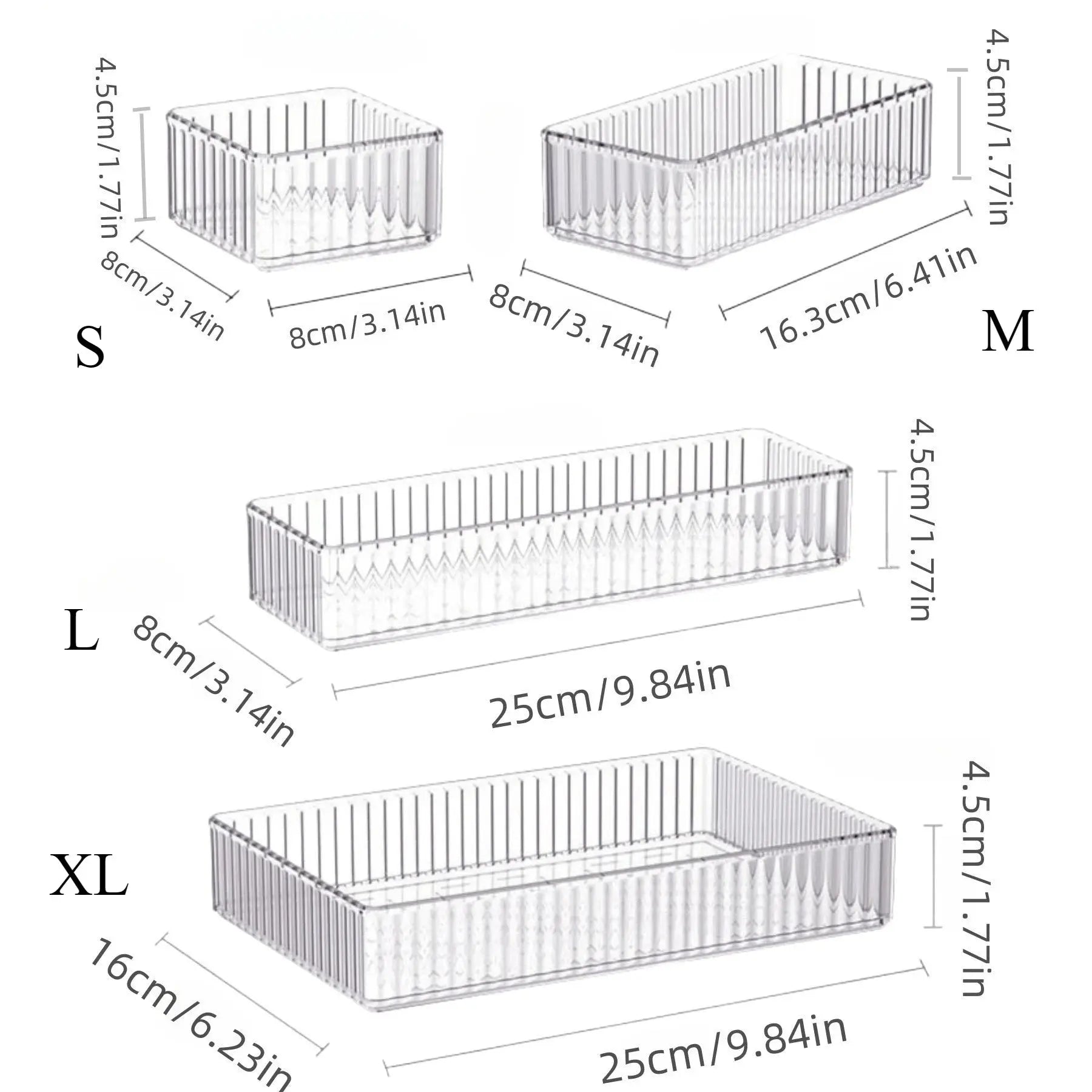 Stackable Acrylic Drawer Organizer - Adjustable Divider Trays for Cosmetics, Modular Makeup Storage Box - Velvet Haven