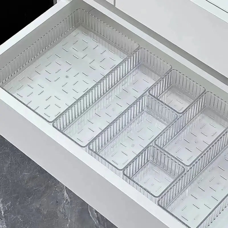 Stackable Acrylic Drawer Organizer - Adjustable Divider Trays for Cosmetics, Modular Makeup Storage Box - Velvet Haven
