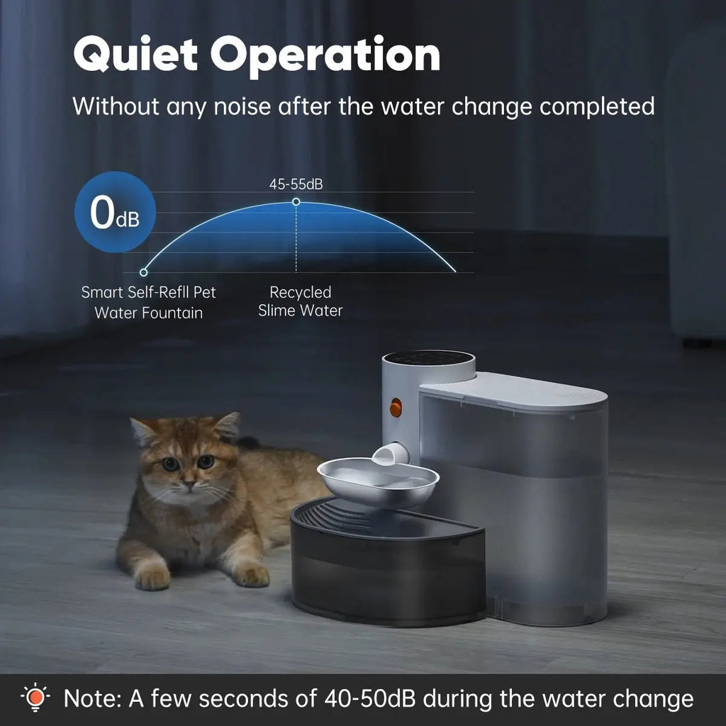 Stainless Steel Bowl Pet Intelligent Pouring Water Dispenser Automatically Purifies The Wireless Drinking Bowl For Dogs - Velvet Haven