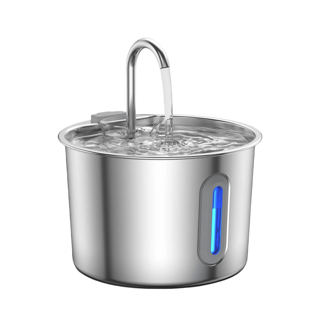 Stainless Steel Cat & Dog Water Fountain 2.2L Ultra Quiet USB Powered Automatic Pet Drinking Fountain Durable for Indoor Pets - Velvet Haven