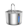 Stainless Steel Cat & Dog Water Fountain 2.2L Ultra Quiet USB Powered Automatic Pet Drinking Fountain Durable for Indoor Pets - Velvet Haven