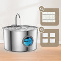 Stainless Steel Cat Water Fountain , 108oz Pet Fountain Dispenser Automatic for Inside Dog Cats Drinking Replaceable filters - Velvet Haven