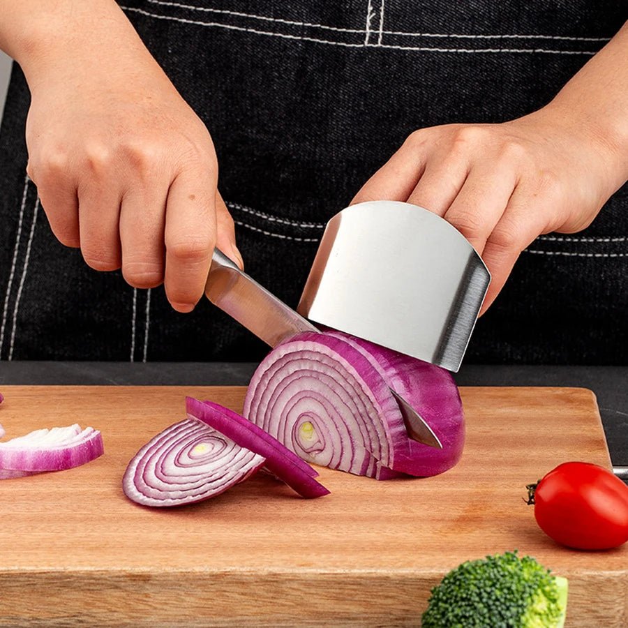Stainless Steel Finger Guard for Cutting Meat & Vegetables - Velvet Haven