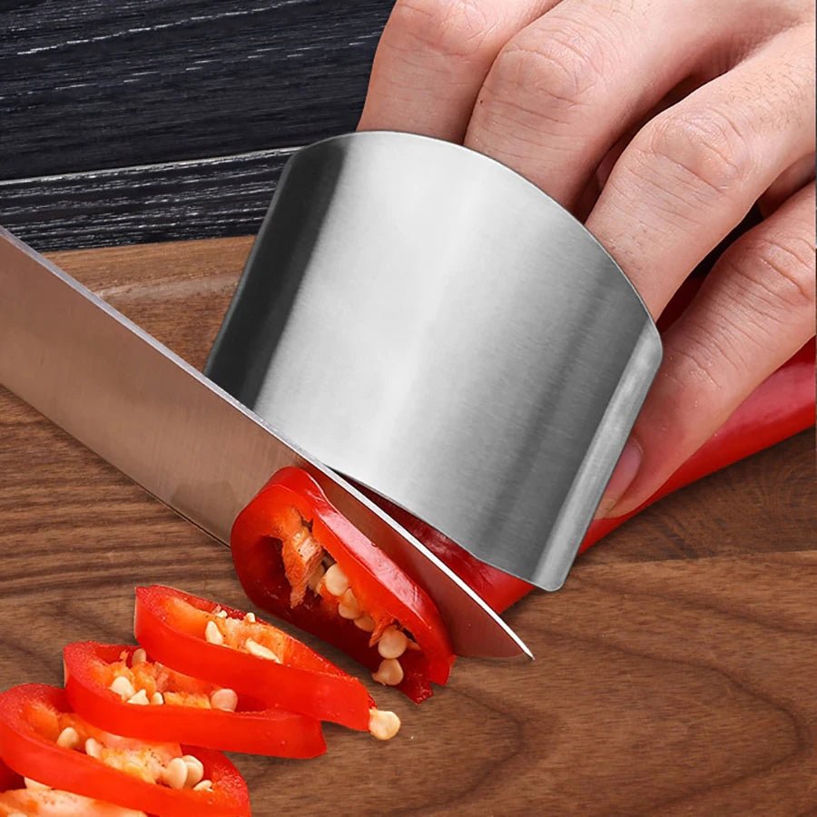 Stainless Steel Finger Guard for Cutting Meat & Vegetables - Velvet Haven