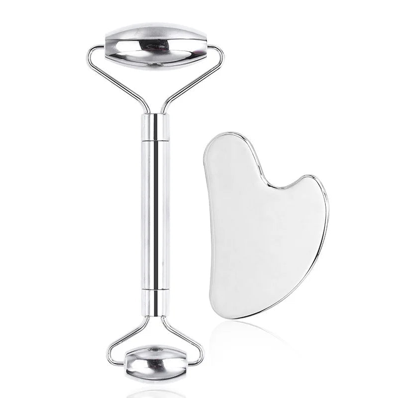 Stainless Steel Ice Face Roller Facial Skin Care Tool - Velvet Haven