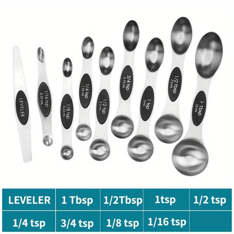 Stainless Steel Magnetic Double Headed Measuring Spoon - Velvet Haven