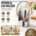 Stainless Steel Spoon & Pot Lid Holder for Kitchen - Velvet Haven
