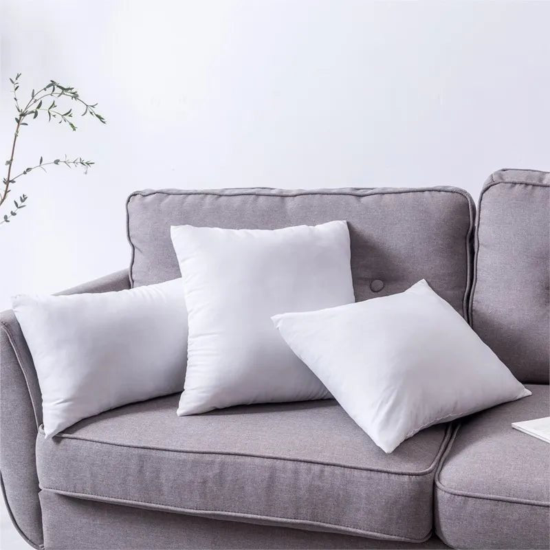 Premium white throw pillow insert with soft bounce-back filling for decorative pillow covers