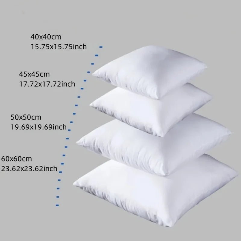 Premium white throw pillow insert with soft bounce-back filling for decorative pillow covers