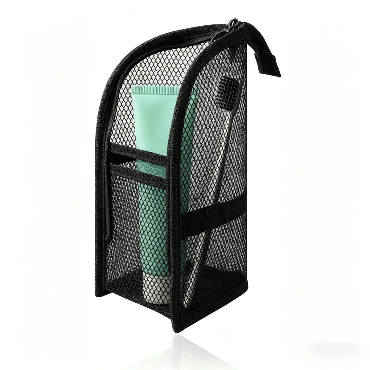 Standing Mesh Toiletry Bag Portable EVA Waterproof Travel Foldable Toothbrush Cosmetic Organizer Women Bathroom Storage Pouch - Velvet Haven