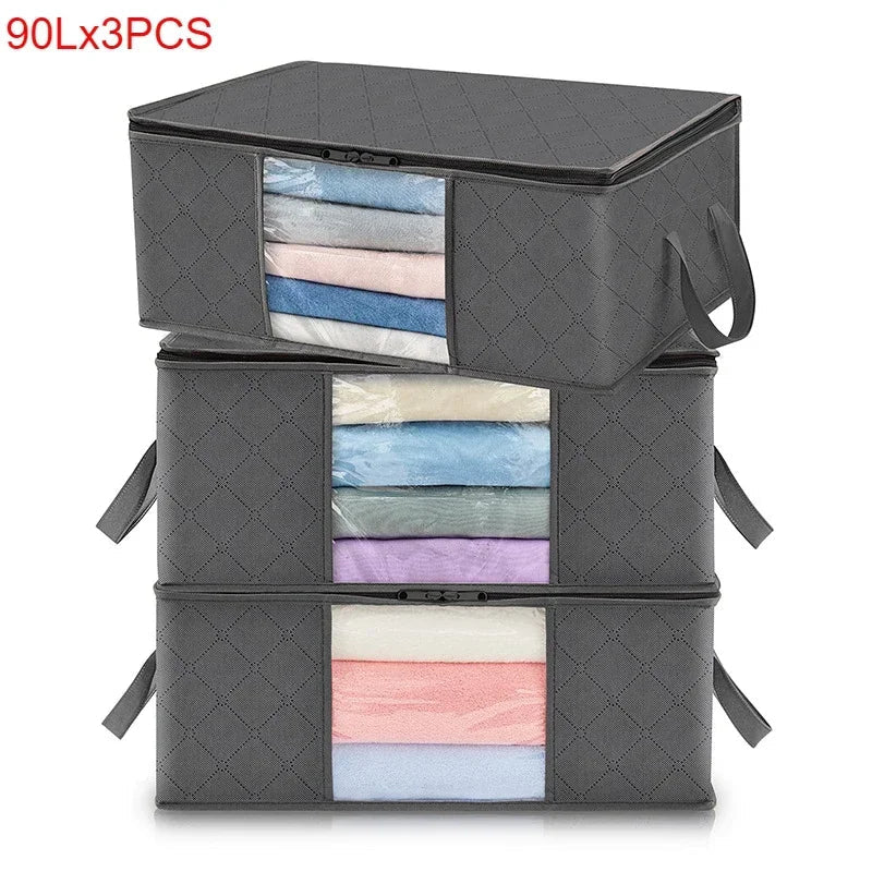 Large Foldable Clothes & Blanket Storage Bags - Velvet Haven