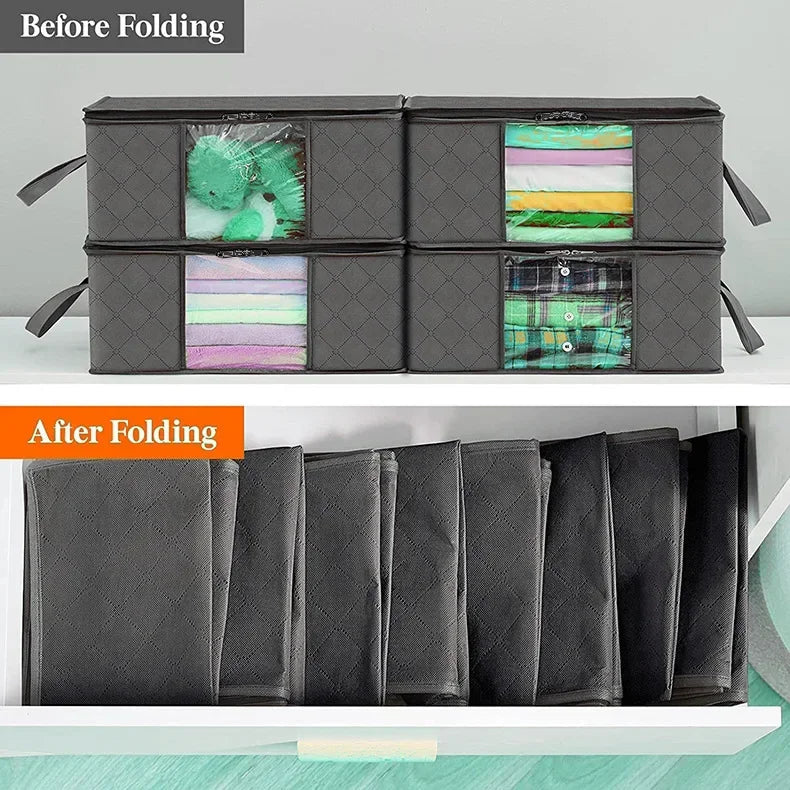 Large Foldable Clothes & Blanket Storage Bags - Velvet Haven