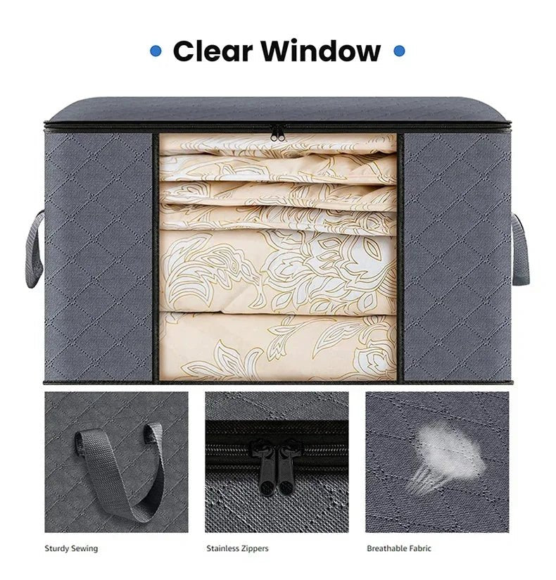 Large Foldable Clothes & Blanket Storage Bags - Velvet Haven