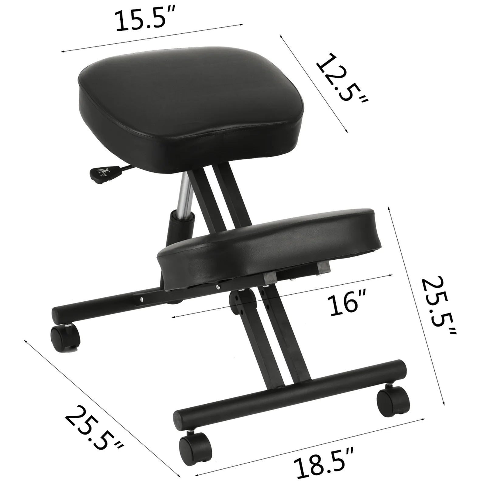 SucceBuy Ergonomic Kneeling Chair Stool W/ Thick Cushion Home Office Chair Improving Body Posture Rocking Wood Computer Chair - Velvet Haven