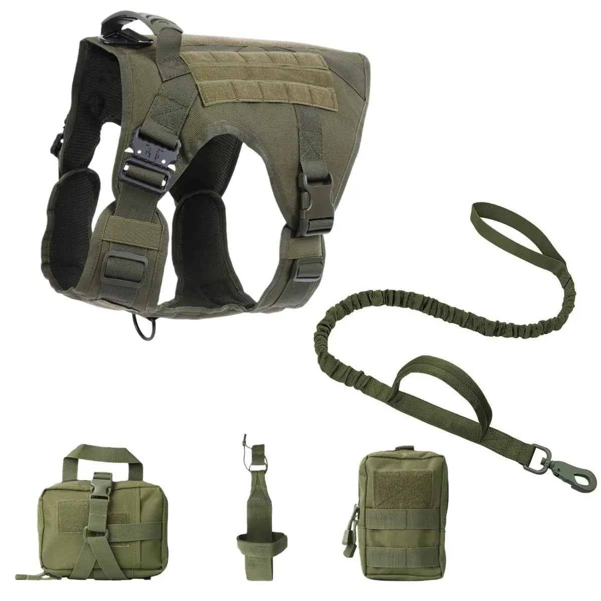 Tactical Dog Harness, Adjustable No-Pull Handle Service Vest Heavy Duty Pet Large Breed, Dog Vest for Training Hunting Walking - Velvet Haven