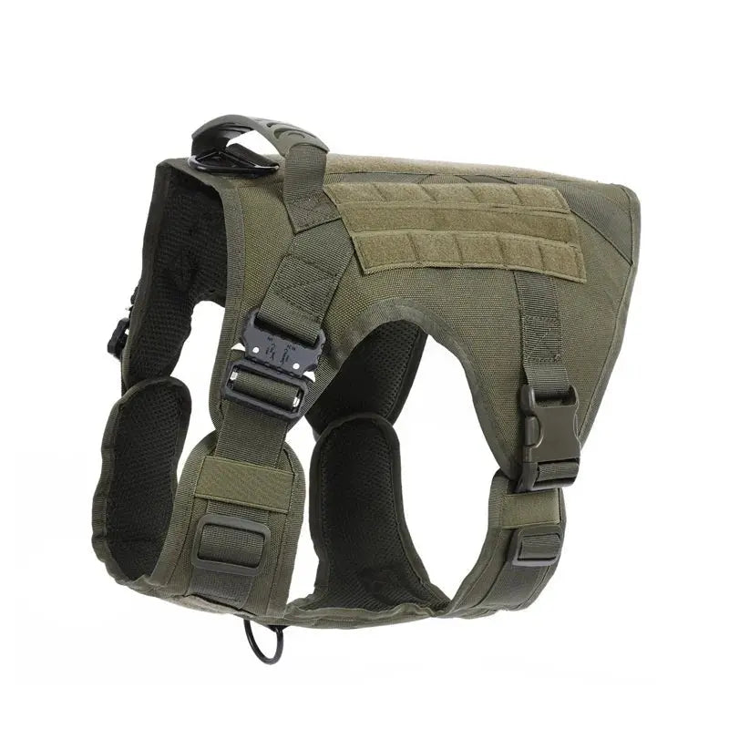 Tactical Dog Harness, Adjustable No-Pull Handle Service Vest Heavy Duty Pet Large Breed, Dog Vest for Training Hunting Walking - Velvet Haven