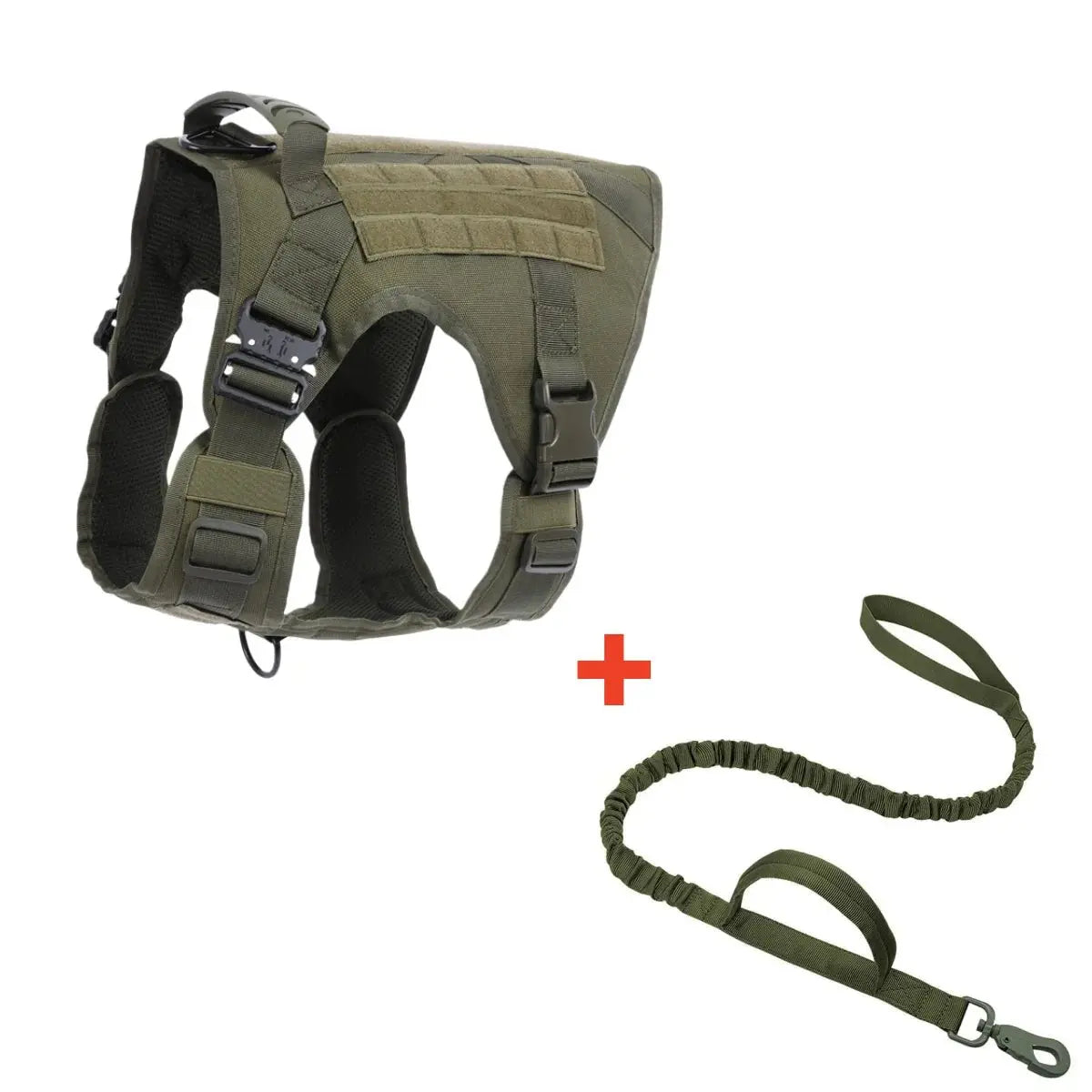 Tactical Dog Harness, Adjustable No-Pull Handle Service Vest Heavy Duty Pet Large Breed, Dog Vest for Training Hunting Walking - Velvet Haven