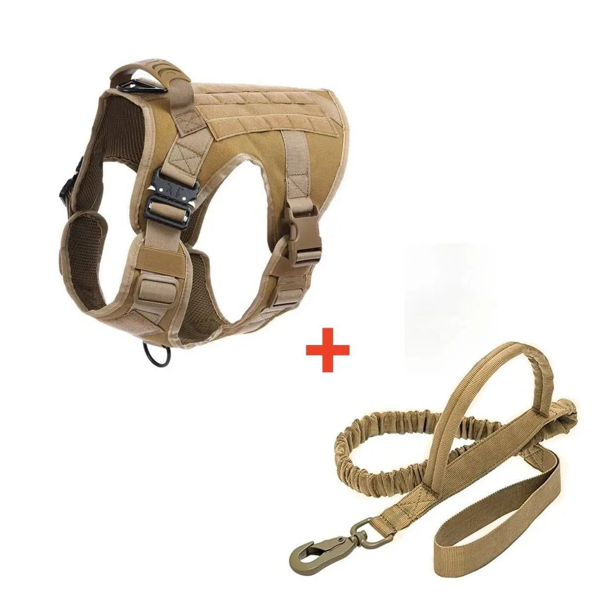 Tactical Dog Harness, Adjustable No-Pull Handle Service Vest Heavy Duty Pet Large Breed, Dog Vest for Training Hunting Walking - Velvet Haven