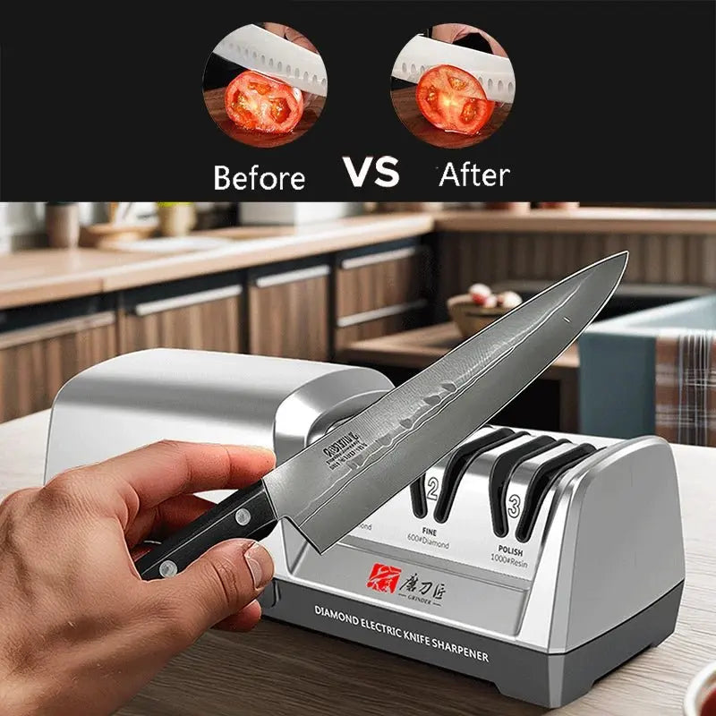 TAIDEA Professional Electric Knife Sharpener - 3-Stage System, Restore and Polish Blades Effortlessly Kitchen Sharpener - Velvet Haven