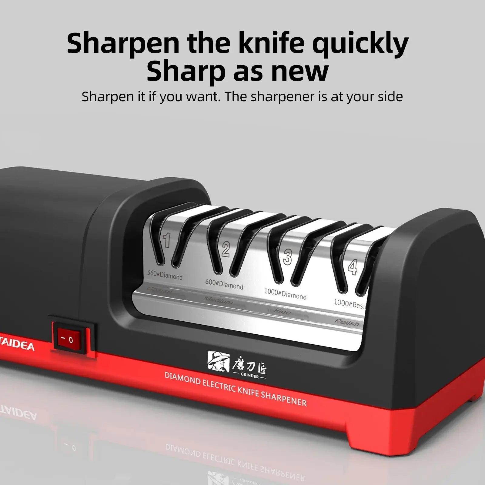 TAIDEA TG2102 4 Stage Electric Knife Sharpener 20-Degree Grinding Edge Knife Sharpener for Kitchen Knives - Velvet Haven