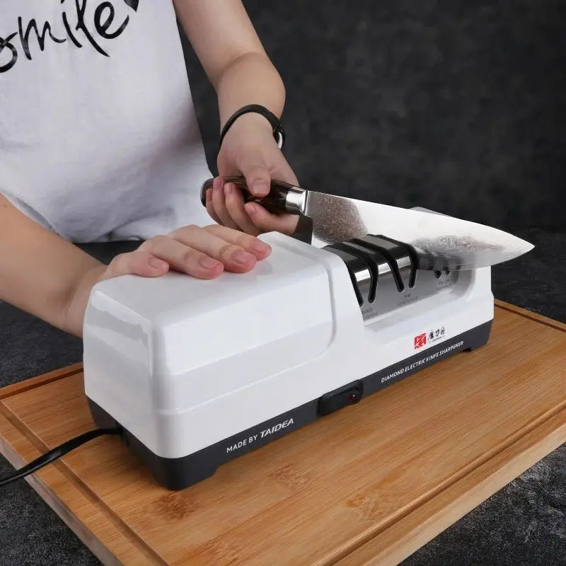 TAIDEA TG2102 Professional Electric Knife Sharpener EU PLUG Grit 360/600 and Polishing Sharpening Stone GrindStone Power18W - Velvet Haven