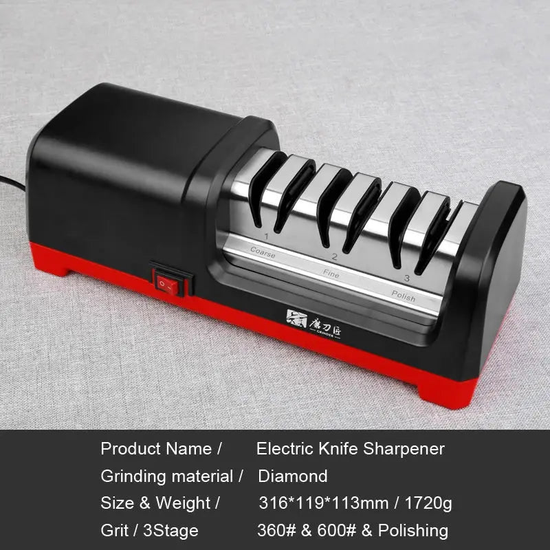 TAIDEA TG2102 Professional Electric Knife Sharpener EU PLUG Grit 360/600 and Polishing Sharpening Stone GrindStone Power18W - Velvet Haven
