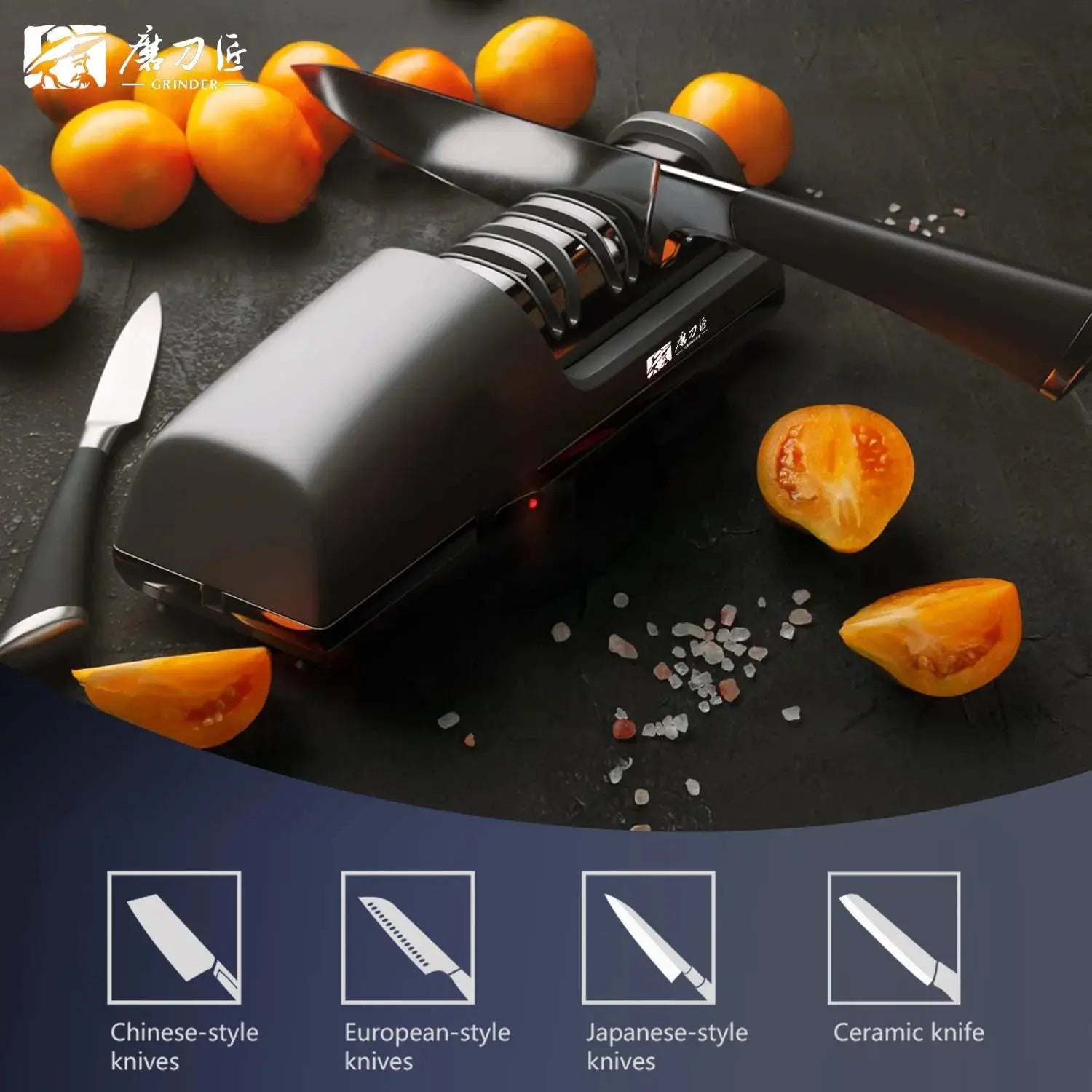 TAIDEA TG2403 Electric Knife Sharpener, 3-Stage Professional Sharpening System for Kitchen Chef and Home Use Knives - Velvet Haven