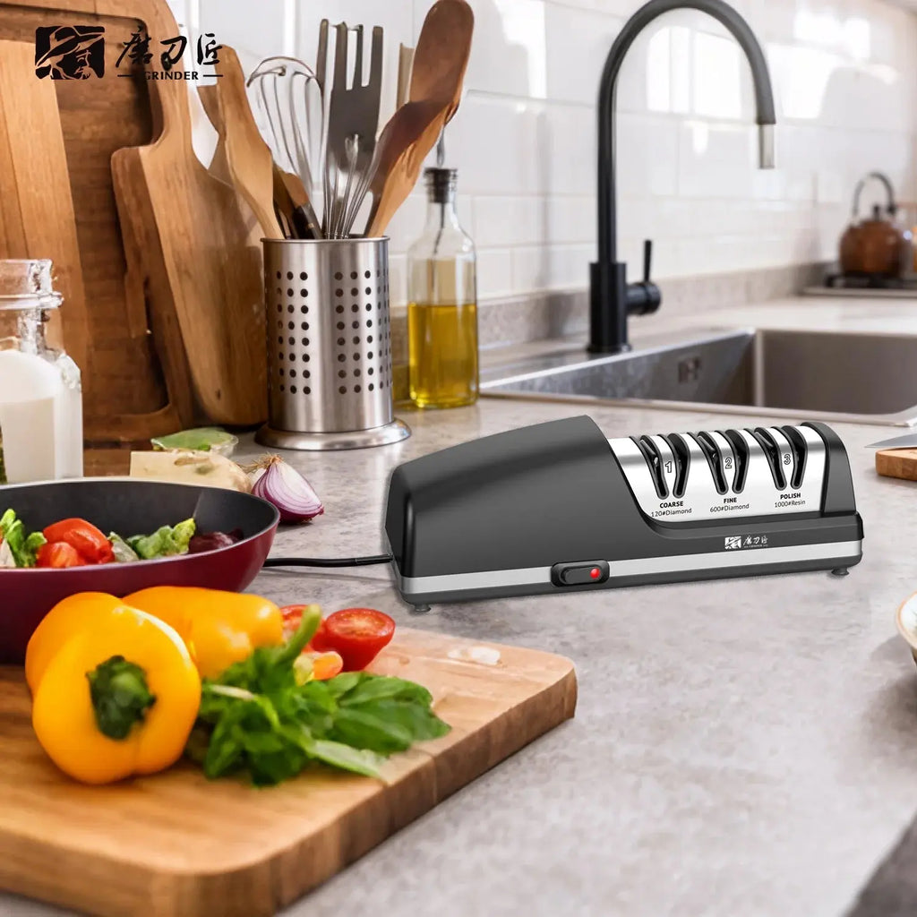 TAIDEA TG2403 Electric Knife Sharpener, 3-Stage Professional Sharpening System for Kitchen Chef and Home Use Knives - Velvet Haven