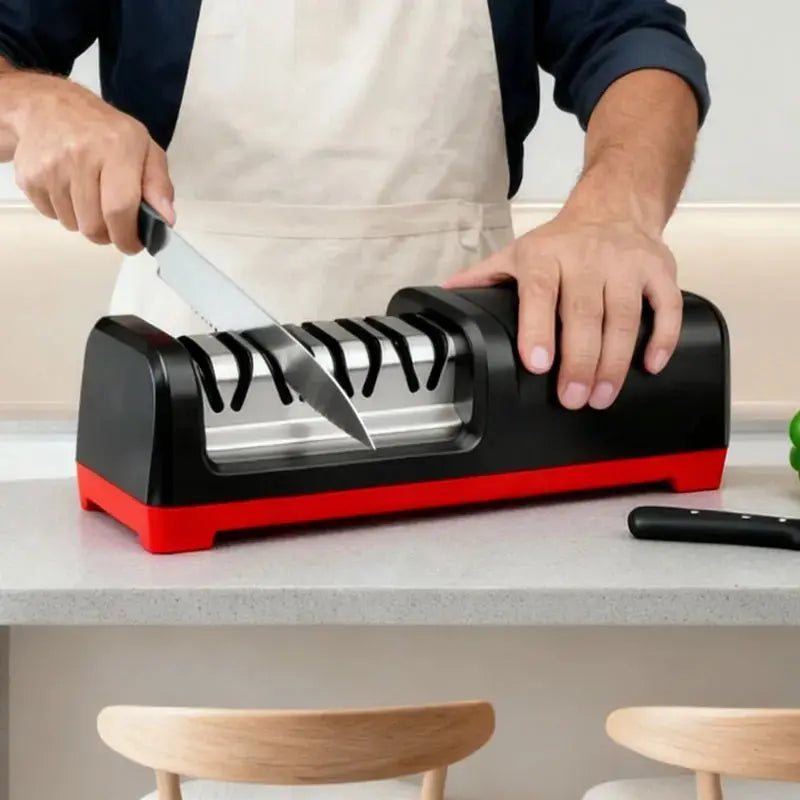 TG2102 4-Stage Electric Knife Diamond Sharpener 360 & 600 Grit with Polisher, 18W Fast & Efficient for Knives Scissors Tools - Velvet Haven