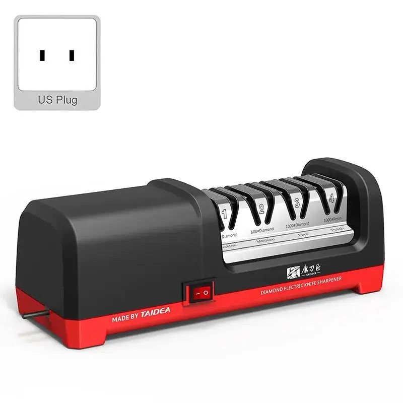 TG2102 4-Stage Electric Knife Diamond Sharpener 360 & 600 Grit with Polisher, 18W Fast & Efficient for Knives Scissors Tools - Velvet Haven