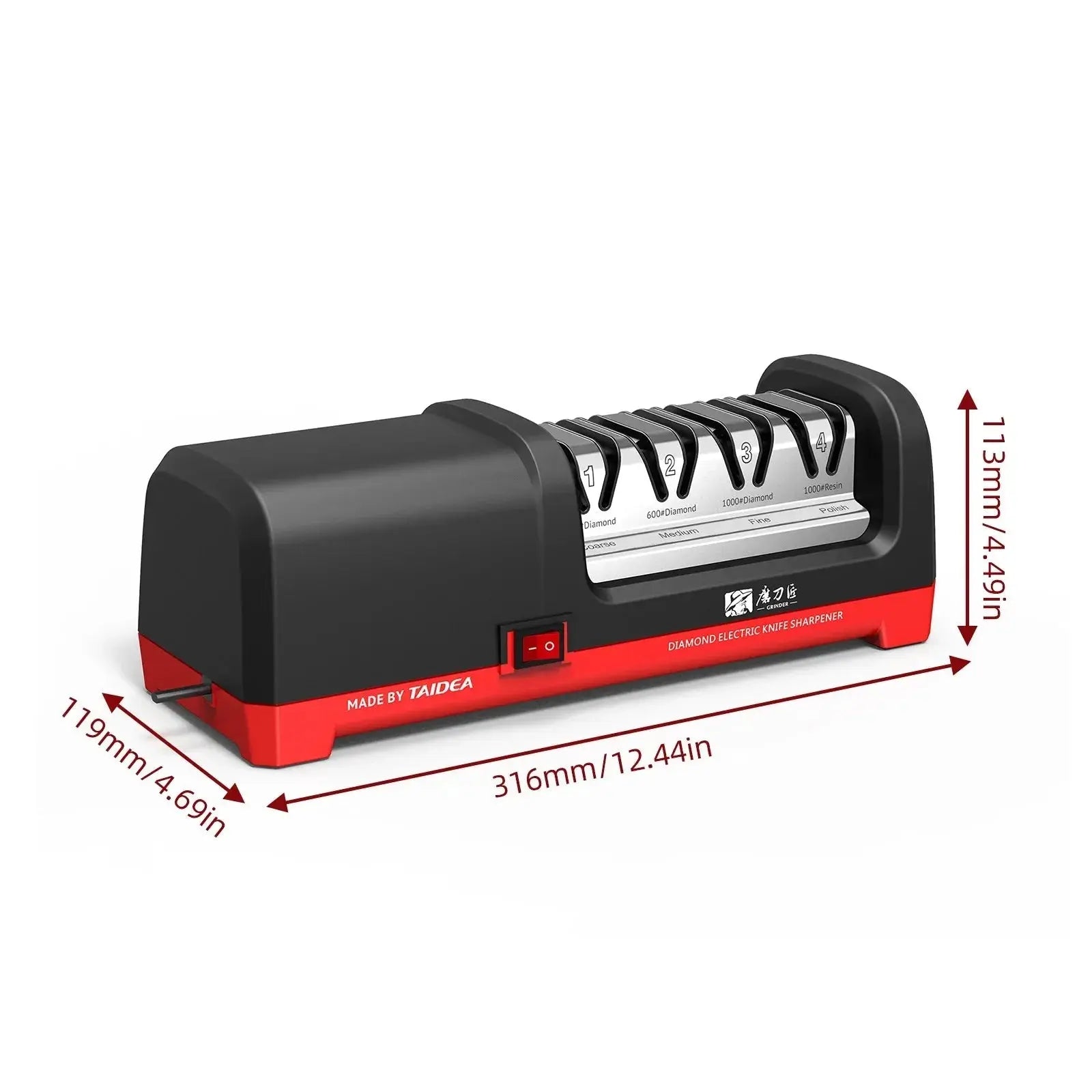 TG2102 4-Stage Electric Knife Diamond Sharpener 360 & 600 Grit with Polisher, 18W Fast & Efficient for Knives Scissors Tools - Velvet Haven