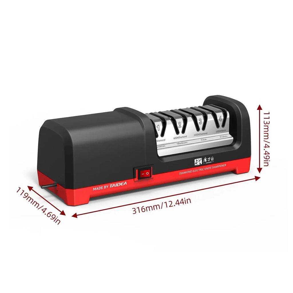 TG2102 4 Stage Electric Knife Sharpener 20-Degree Grinding Edge Knife Sharpener for Kitchen Knives with Sharpening and Polishing - Velvet Haven