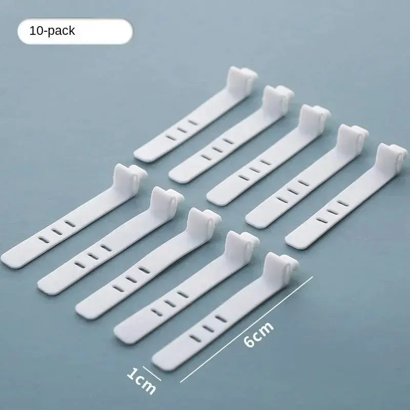 The transparent plastic Data Cable Storage Box household cable MobilePhone Charger Charging Cable Finishing Box Divided Grid Box - Velvet Haven