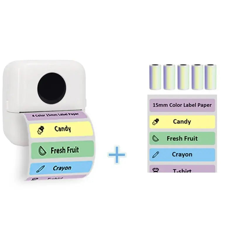 Thermal Portable Printer Mini Pocket Print Photo Thermal Label Printers With 57mm Printing Wireless BT Android And iOS Printers - Velvet Haven
