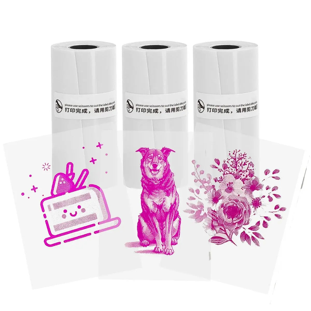 Thermal Portable Printer Mini Pocket Print Photo Thermal Label Printers With 57mm Printing Wireless BT Android And iOS Printers - Velvet Haven