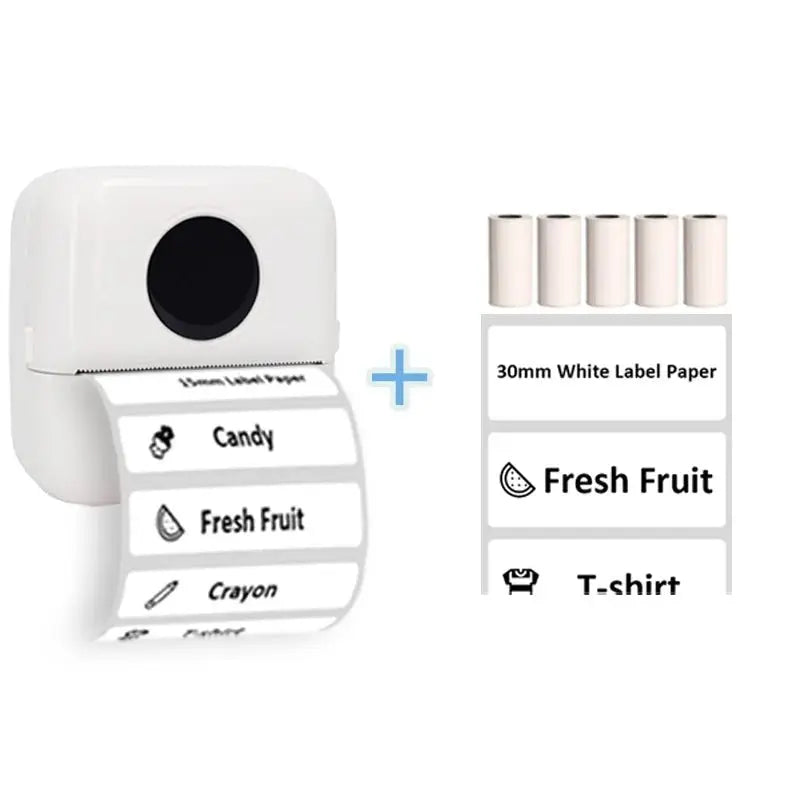 Thermal Portable Printer Mini Pocket Print Photo Thermal Label Printers With 57mm Printing Wireless BT Android And iOS Printers - Velvet Haven