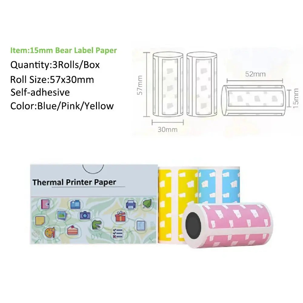 Thermal Portable Printer Mini Pocket Print Photo Thermal Label Printers With 57mm Printing Wireless BT Android And iOS Printers - Velvet Haven
