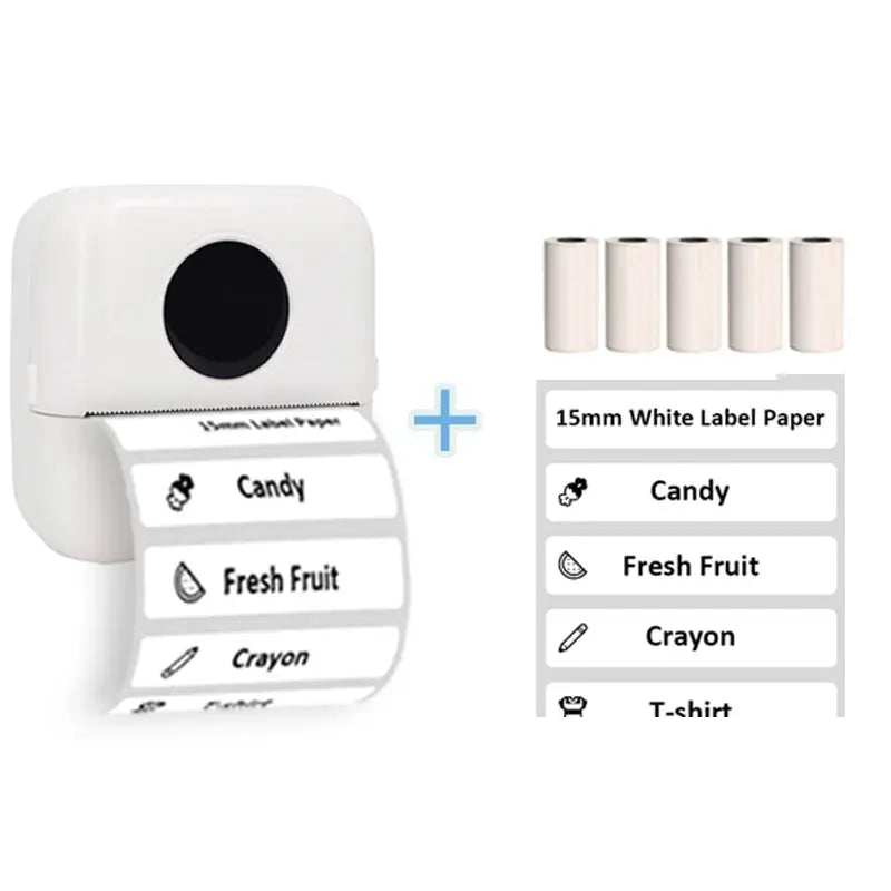 Thermal Portable Printer Mini Pocket Print Photo Thermal Label Printers With 57mm Printing Wireless BT Android And iOS Printers - Velvet Haven