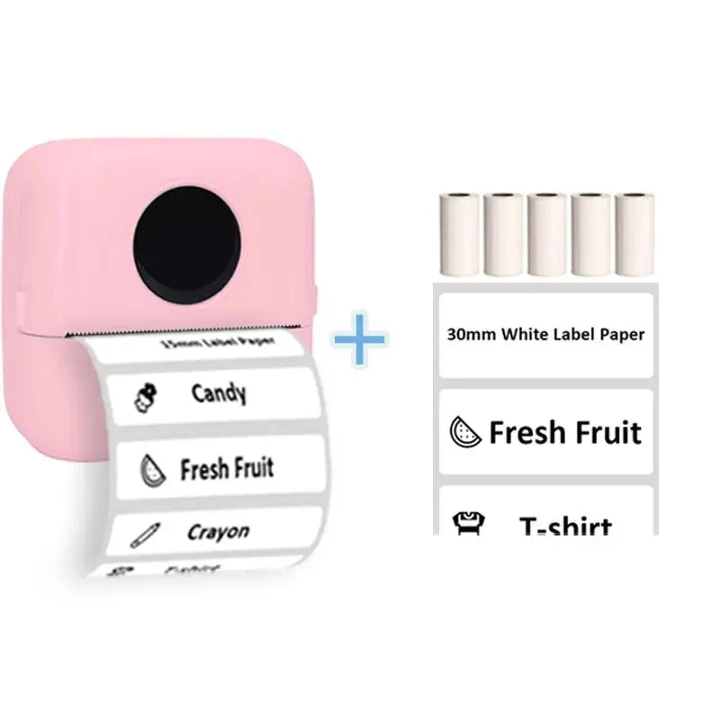Thermal Portable Printer Mini Pocket Print Photo Thermal Label Printers With 57mm Printing Wireless BT Android And iOS Printers - Velvet Haven