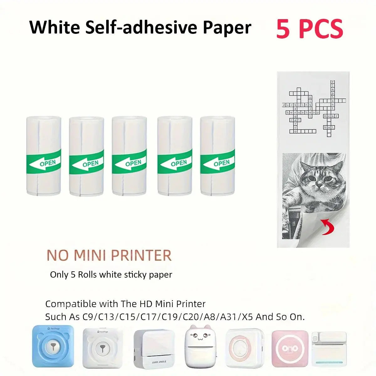 Thermal Portable Printer Mini Pocket Print Photo Thermal Label Printers With 57mm Printing Wireless BT Android And iOS Printers - Velvet Haven