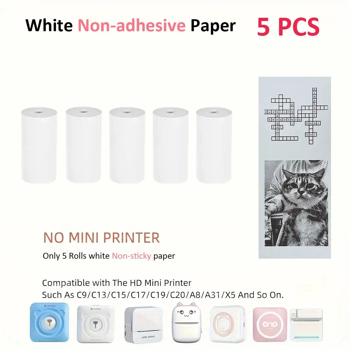 Thermal Portable Printer Mini Pocket Print Photo Thermal Label Printers With 57mm Printing Wireless BT Android And iOS Printers - Velvet Haven