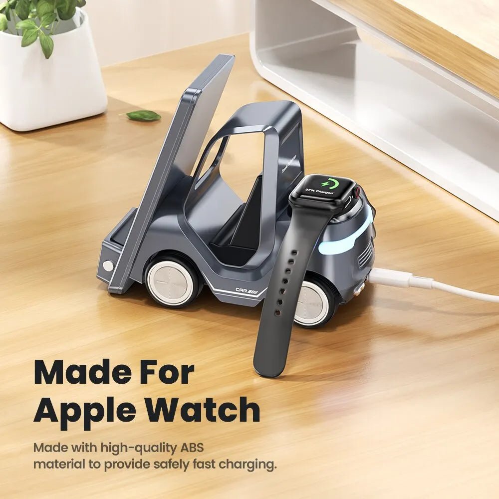 Toocki 5 in 1 Wireless Charger Phone Stand For iPhone 15 14 13 15W Fast Charging Magnetic Dock Station For Apple Watch Earphones - Velvet Haven