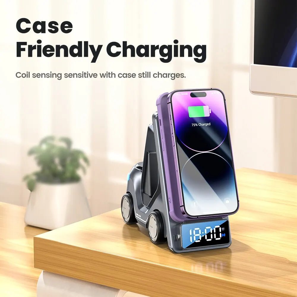 Toocki 5 in 1 Wireless Charger Phone Stand For iPhone 15 14 13 15W Fast Charging Magnetic Dock Station For Apple Watch Earphones - Velvet Haven