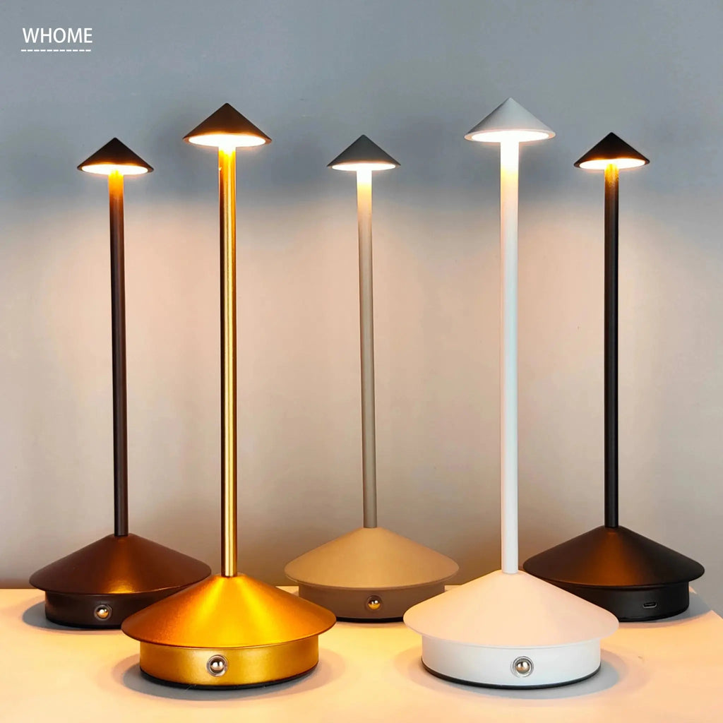 Type-C Rechargeable Table Lamp Creative Dining Touch Led Hotel Bar Coffee Pina pro Table Lamp Lampada Da Tavolo Decorative Lamp - Velvet Haven