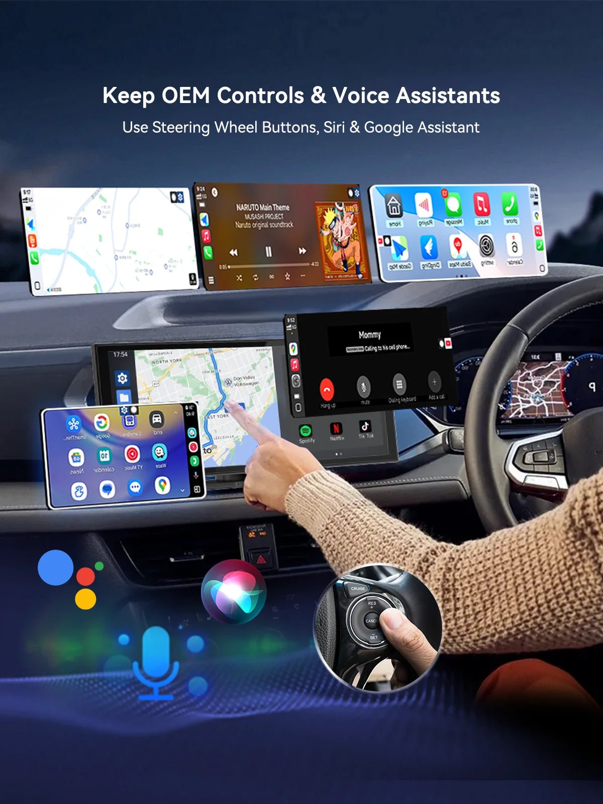 （Type-C）2 in 1 carplay Dongle,Wireless CarPlay Apapter USB C / Android Auto USB C For Converts Wired to Wireless Plug & Play - Velvet Haven