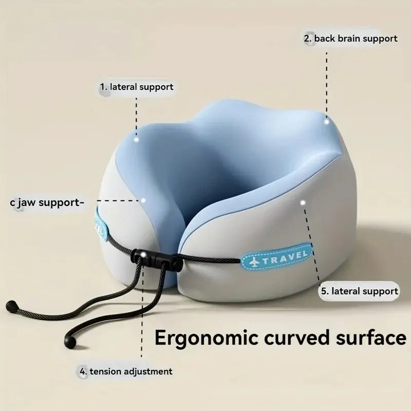 U Shaped Memory Foam Neck Pillows Soft Travel Pillow Massage Neck Pillow Sleeping Airplane Pillow Cervical Healthcare Bedding - Velvet Haven