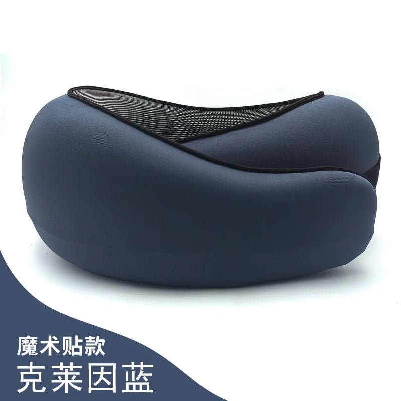 U-shaped Pillow Snail Style Travel Neck Pillow Memory Foam Travel Neck Support Portable Adjustable Soft Noon Break Sleep Pillows - Velvet Haven